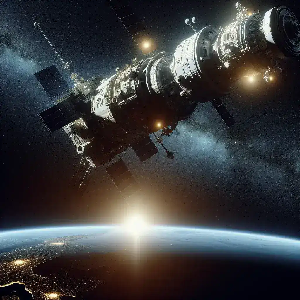 "ISRO's SpaDeX mission spacecraft in orbit, showcasing advanced technology for autonomous docking, symbolizing a significant milestone in Indian space exploration and development."