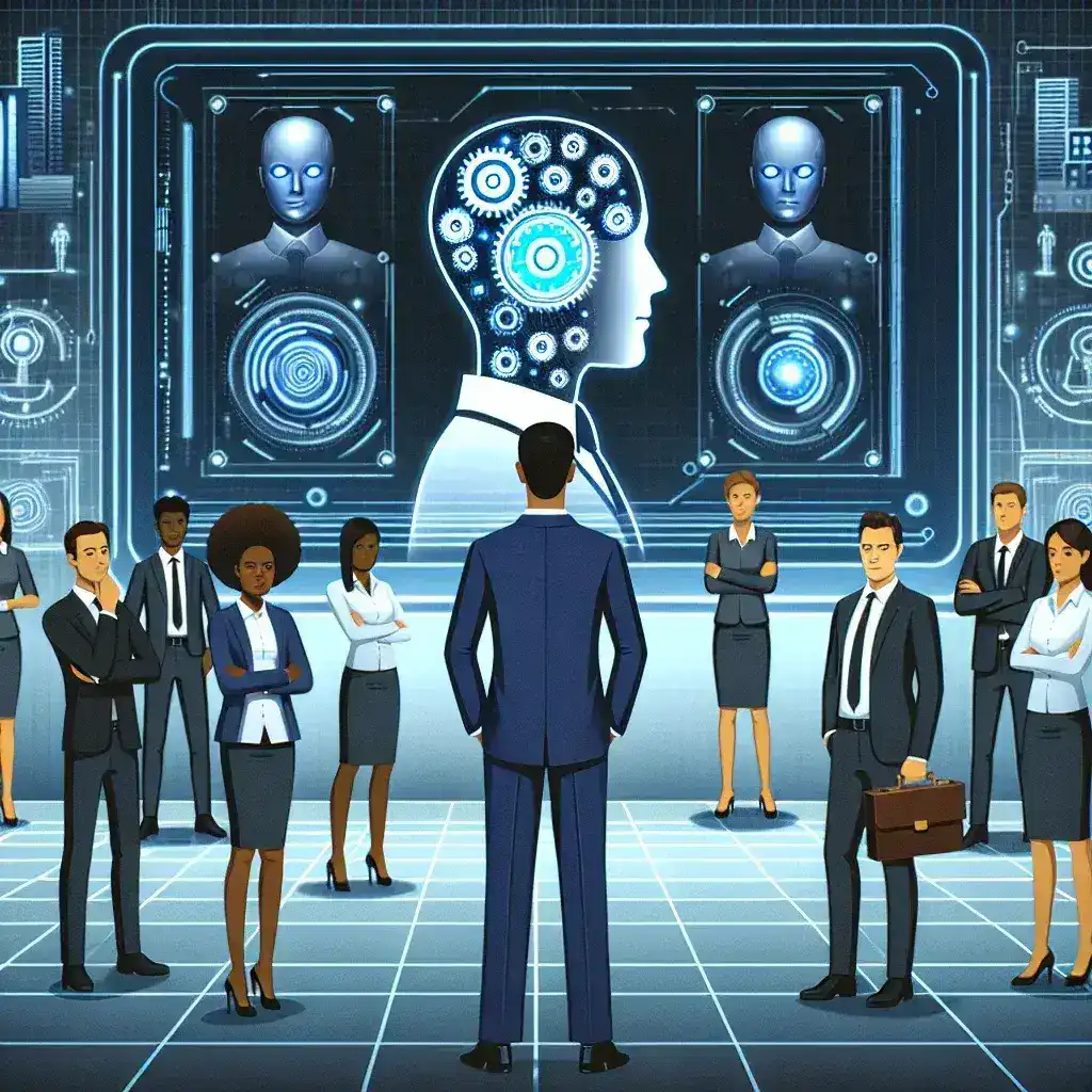 "Amazon CEO discusses the potential impact of AI on job roles at a company meeting, highlighting concerns about workforce reduction in the tech industry."