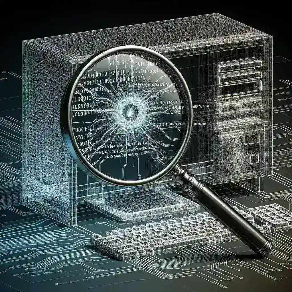 "Close-up of a computer screen displaying digital metadata analysis tools used in investigations, highlighting the importance of metadata in uncovering hidden digital evidence."